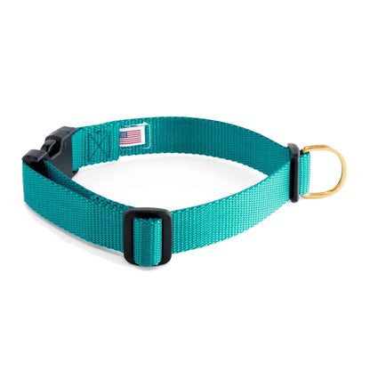 Dog+Bone Adjustable Snap Collar Teal